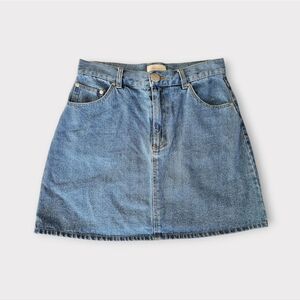 Repipi Armario Japanese High Waist Medium Wash Rigid Denim Mini Skirt Junior M